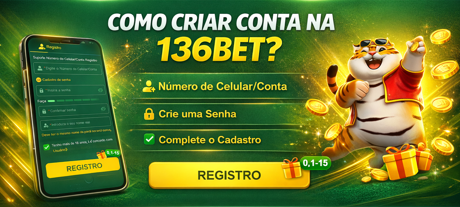 Imagem da página de registro da 136bet com texto explicando como criar conta na plataforma